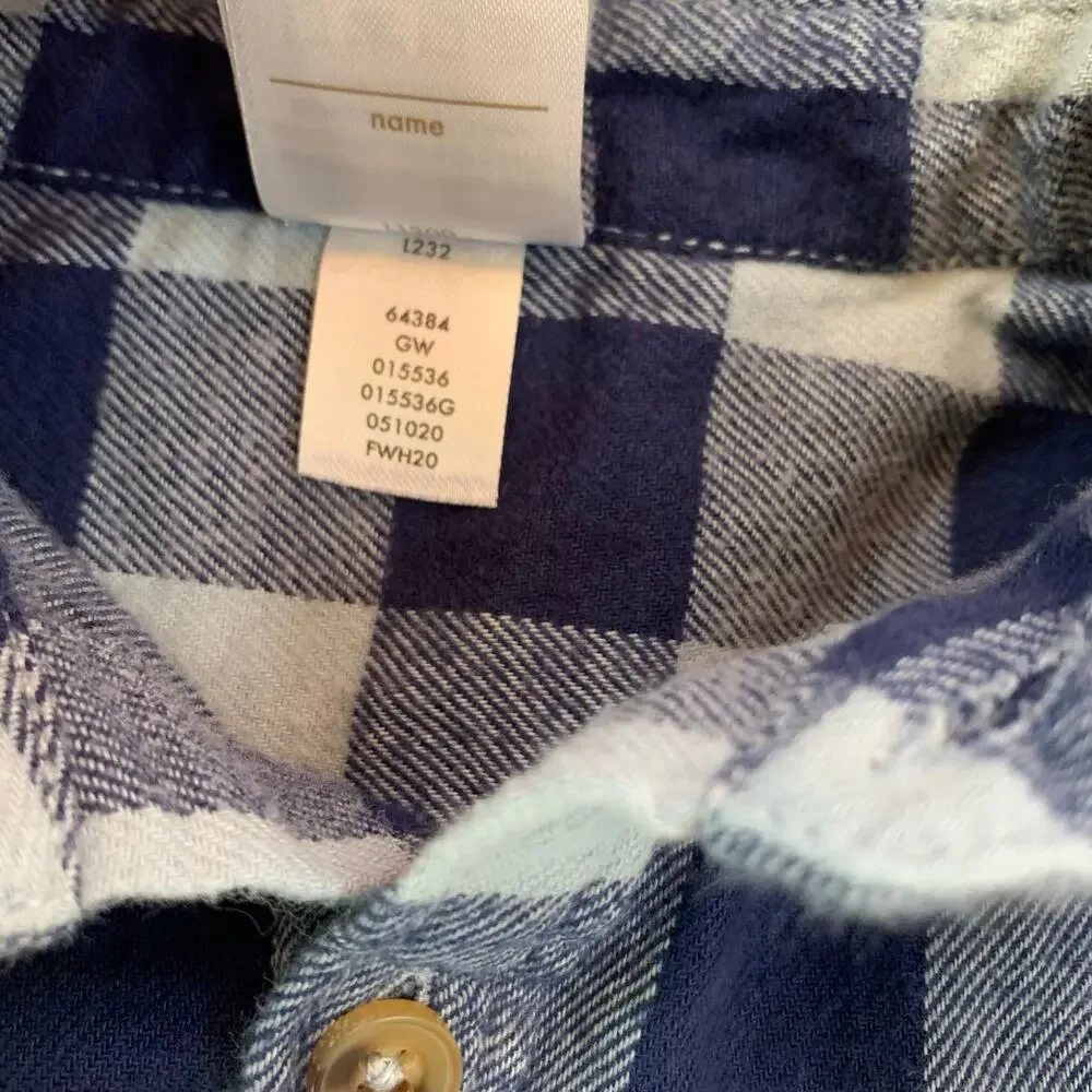 Hanna Andersson Flannel Checkered Shirt